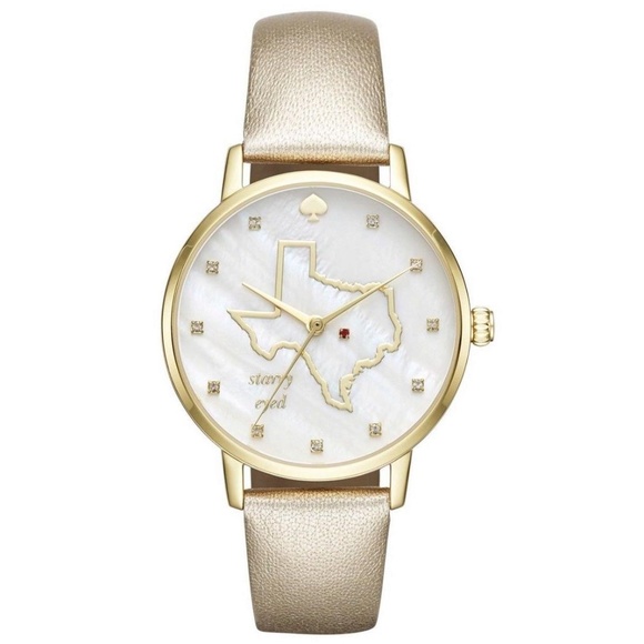 kate spade Accessories - Kate Spade Gold-Tone and Gold Leather Watch